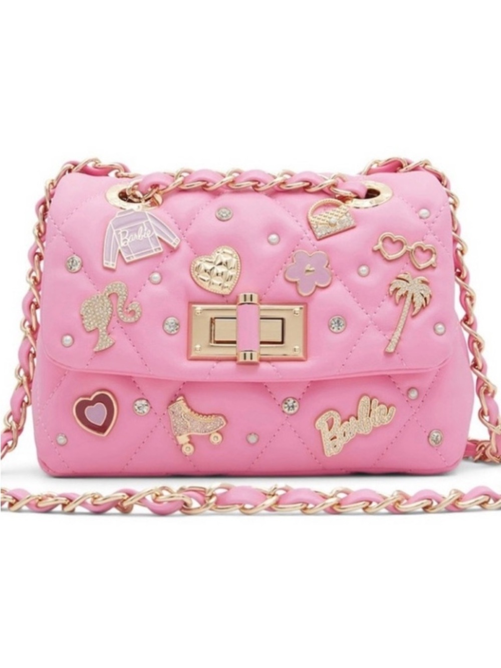 ALDO X BARBIE Pink Quilted Crossbody Purse NEW NWT